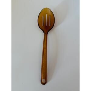Vintage ULTRATEMP Amber Slotted Spoon Plastic Kitchen Utensil Retro